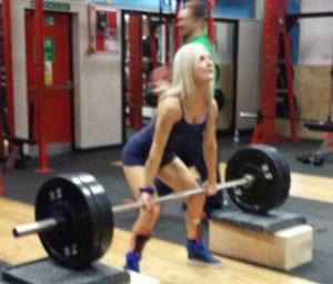 Jacqueline’s just amazing at power lifting